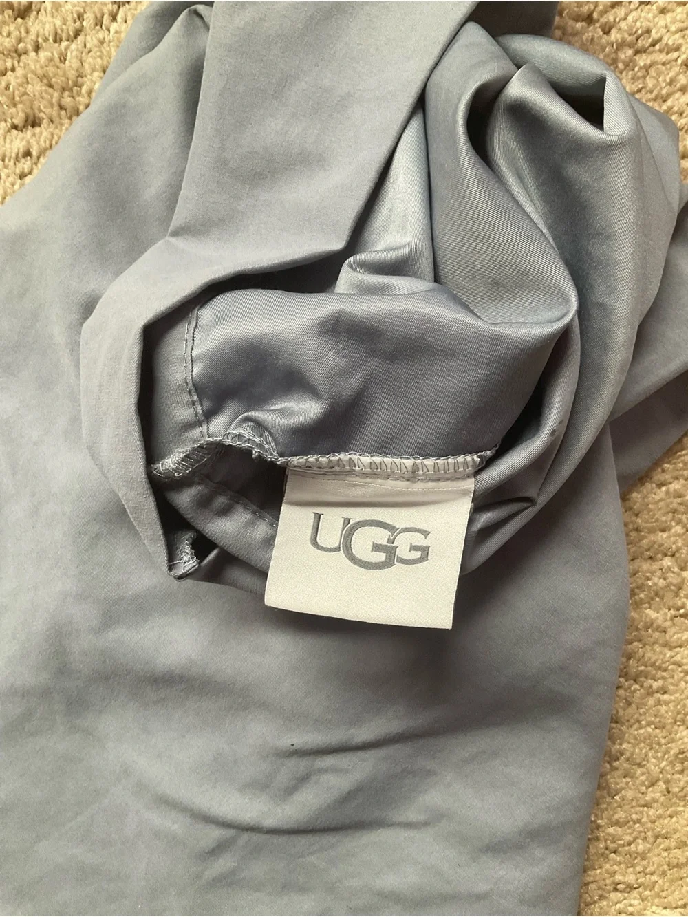 UGG Light Gray Bedding Pillowcase - Soft Cotton Blend